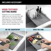 32&rdquo; Granite Composite Workstation Kitchen Sink Undermount Single Bowl with WorkFlow&trade; Ledge and Accessories in Dark Grey